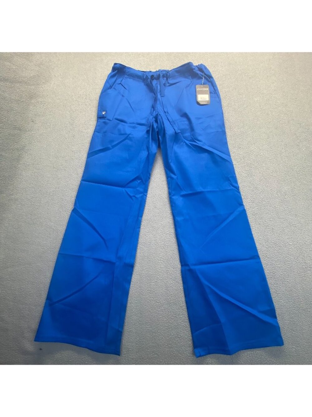 Cherokee Royal Blue Drawstring Scrub Pant  Luxe Royal Blue #1066  Size Small